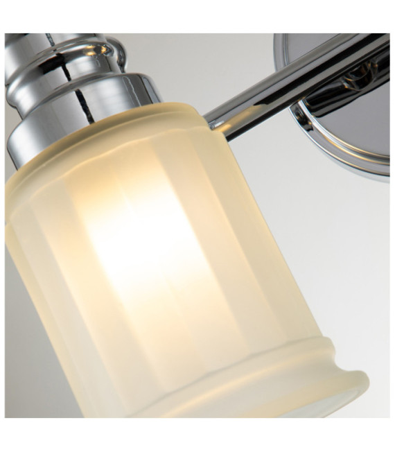 Lampada da parete Quoizel Vetro, Acciaio cromato lucido