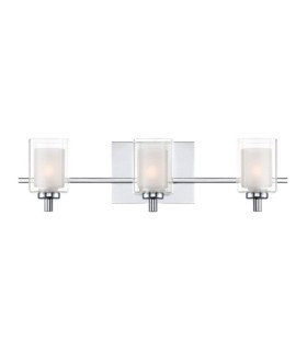 Quoizel wall light Steel, opal, transparent glass Polished chrome