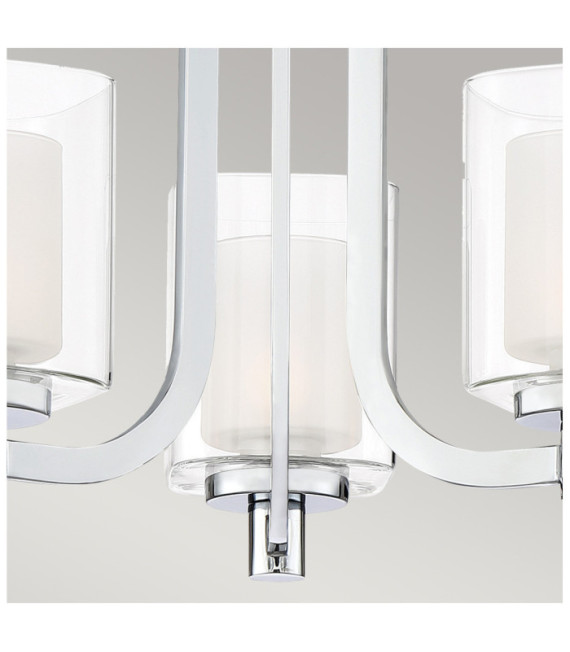 Applique murale Quoizel Acier,opale,verre transparent Chrome poli