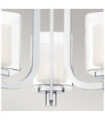 Applique murale Quoizel Acier,opale,verre transparent Chrome poli