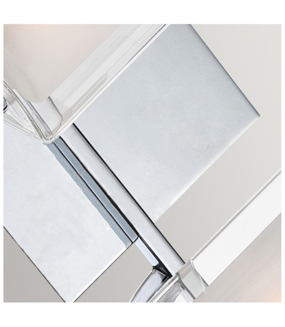 Aplique Quoizel Acero, opalino, vidrio transparente Cromo pulido
