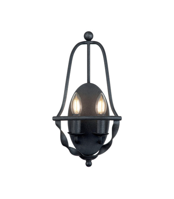Lampada da parete Quoizel Acciaio Grigio Frassino