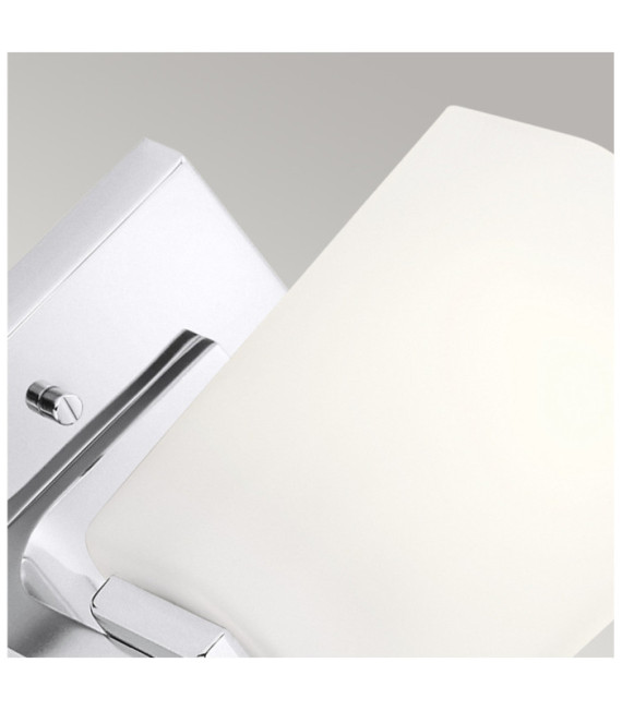 Applique murale Salle de bains Kichler Verre Opale,Acier,Zinc Chrome poli