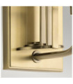 Applique murale Kichler Acier,verre cannelé transparent Laiton naturel brossé