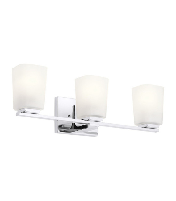 Kichler Bathroom Wall Light Opal Glass, Steel, Zinc Polished Chrome