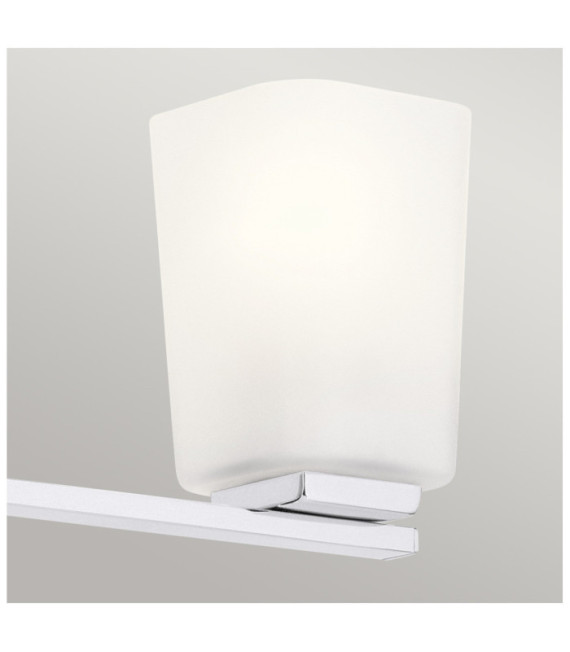 Lampada da parete Bagno Kichler Vetro opale, Acciaio, Zinco Cromo lucido