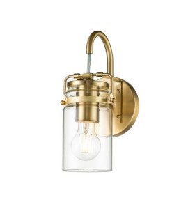 Kichler wall light Clear glass, steel Brushed brass