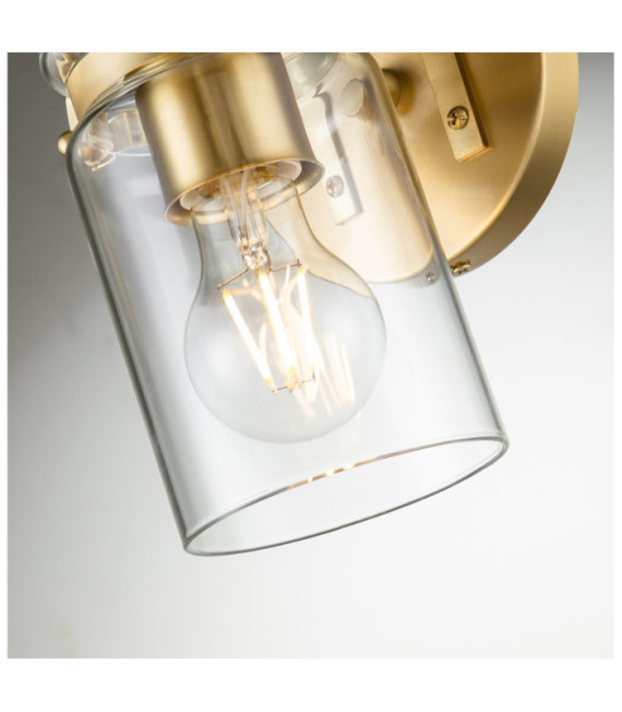 Kichler wall light Clear glass, steel Brushed brass