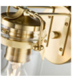Kichler wall light Clear glass, steel Brushed brass