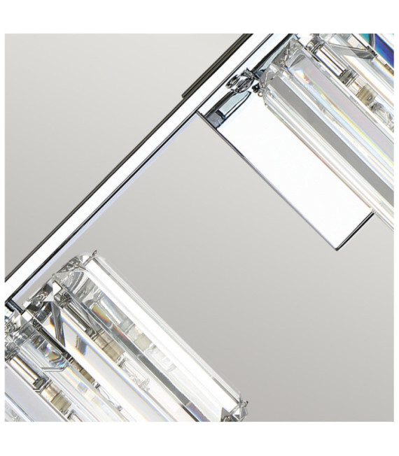 Quoizel aplique Acero, Cristal, Vidrio Cromo pulido