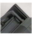 Applique murale extérieur Quoizel Aluminium,cuivre,acier,verre biseauté transparent Graphite avec réflecteur en étain