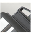 Quoizel exterior wall light Aluminum, copper, steel, transparent beveled glass Graphite with tin reflector