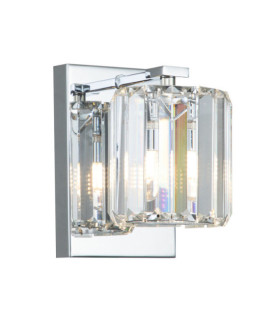 Quoizel aplique Acero, Cristal, Vidrio Cromo pulido