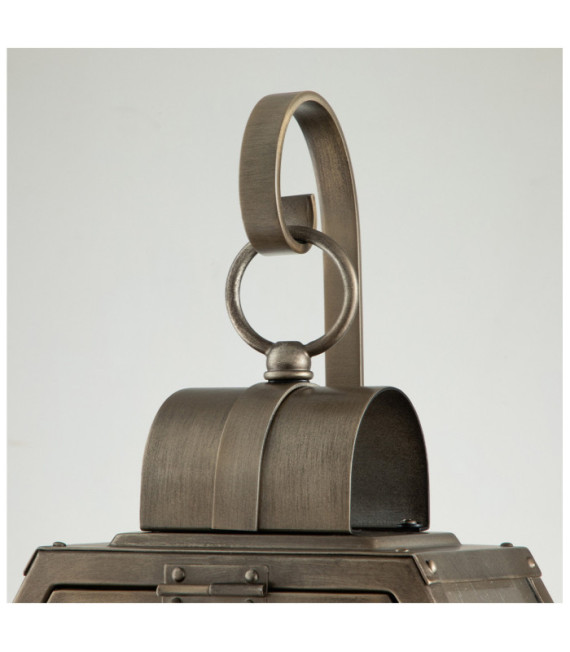 Quoizel exterior wall light Aluminum, steel, brass, transparent grained glass Burnished bronze