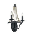 Feiss wall light Wood, Dark patinated zinc steel with driftwood gray