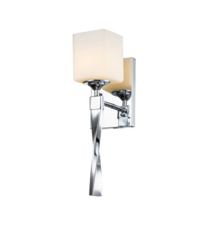 Applique murale Kichler Verre Opale,Acier Chrome poli