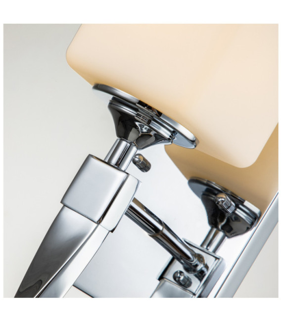 Kichler wall light Opal glass, Polished chrome steel