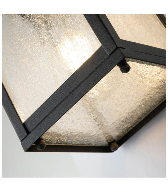 Lampada da parete per esterni Kichler Alluminio, vetro granulato trasparente Zinco patinato
