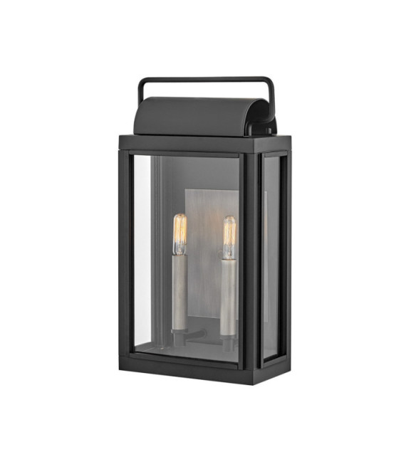 Applique murale extérieur Hinkley Verre Transparent,aluminium Noir