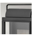 Hinkley exterior wall light Transparent glass, Black aluminum