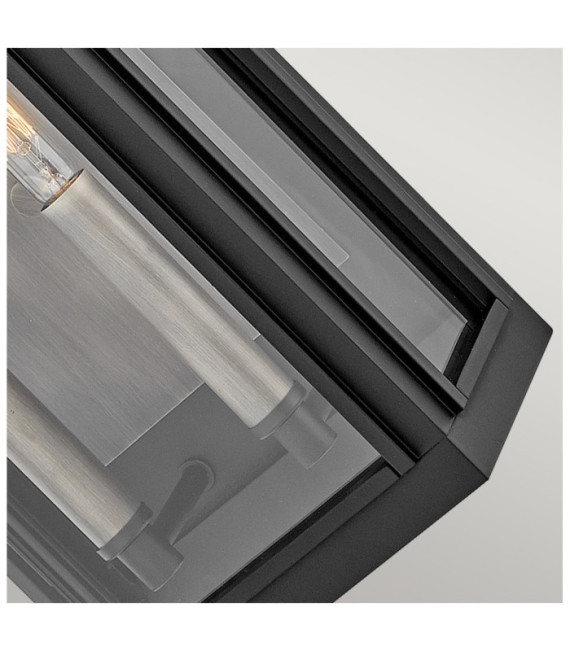 Applique murale extérieur Hinkley Verre Transparent,aluminium Noir