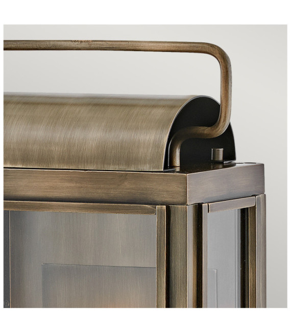 Hinkley exterior wall light Transparent glass, aluminum Painted burnished bronze