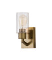 Kichler wall light Steel, transparent grained glass Natural brass