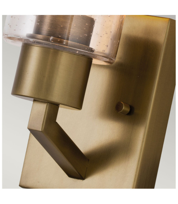 Kichler wall light Steel, transparent grained glass Natural brass