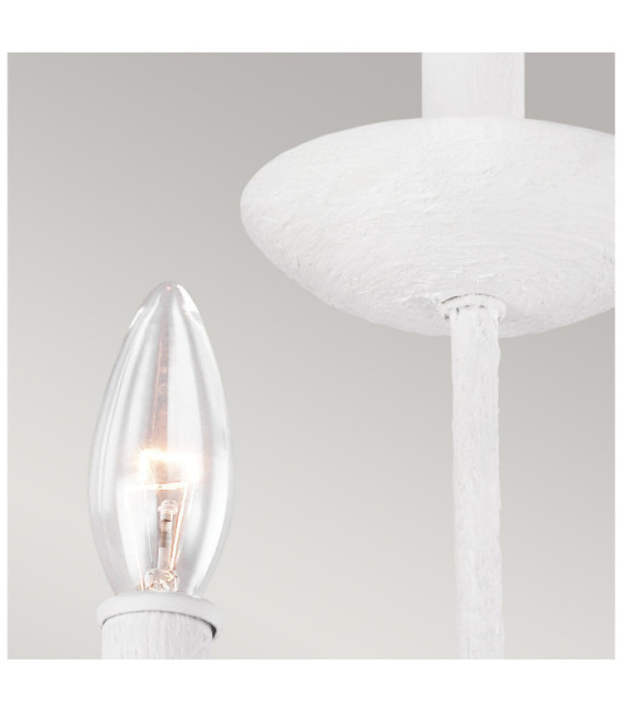 Feiss Wall Light Steel White Plaster