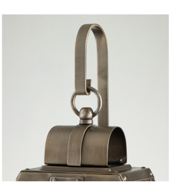 Quoizel exterior wall light Aluminum, steel, brass, transparent grained glass Burnished bronze