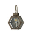 Quoizel exterior wall light Aluminum, steel, brass, transparent grained glass Burnished bronze