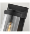 Hinkley exterior wall light Aluminum, brass, clear glass Textured black