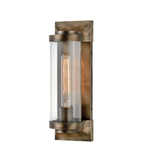 Hinkley Außenwandleuchte Aluminium, Messing, klares Glas Brünierte Bronze