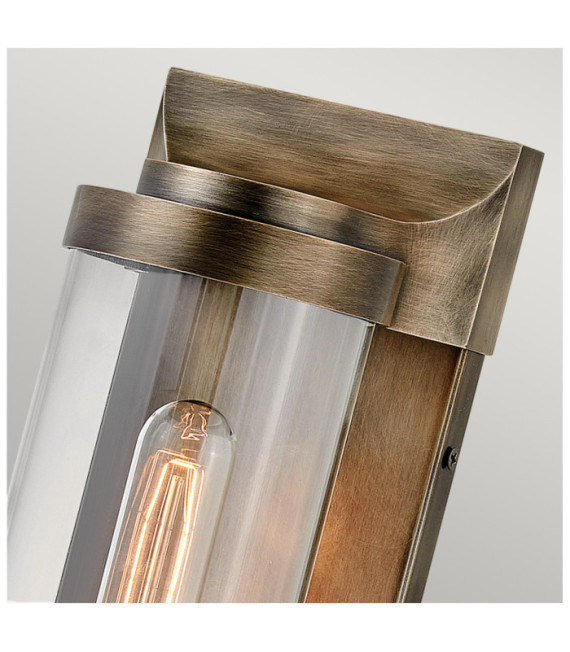 Hinkley outdoor wall light Aluminum, brass, clear glass Burnished bronze