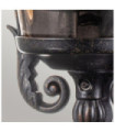 Applique murale extérieur Baltimore Aluminium,verre teinté ambre Bronze patiné