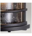 Feiss exterior wall light Aluminum, steel, transparent grained glass Textured black