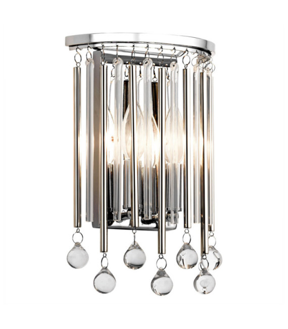 Lampada da parete Kichler Cristal, acciaio cromato lucido
