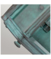 Applique murale extérieur Holborn Verre Transparent,Laiton Vert-de-gris
