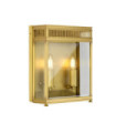 Applique murale extérieur Holborn Verre Transparent,Laiton Laiton brossé