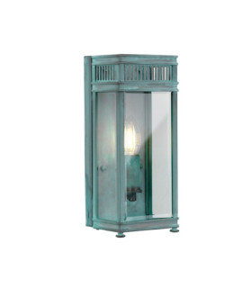 Applique murale extérieur Holborn Verre Transparent,Laiton Vert-de-gris