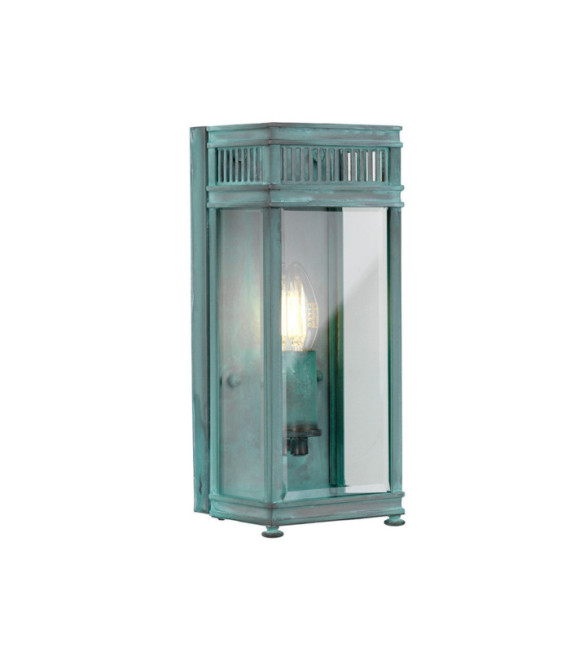 Applique murale extérieur Holborn Verre Transparent,Laiton Vert-de-gris