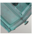 Applique murale extérieur Holborn Verre Transparent,Laiton Vert-de-gris