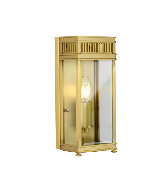 Applique murale extérieur Holborn Verre Transparent,Laiton Laiton brossé