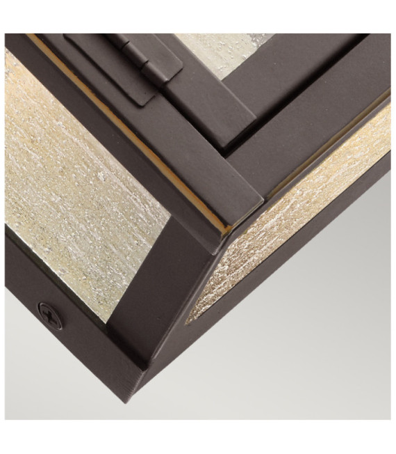 Lampada da parete per esterni Kichler Alluminio, vetro seminato Bronzo lucidato