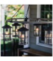 Hinkley outdoor pendant light Transparent seeded glass, aged zinc aluminum and driftwood gray