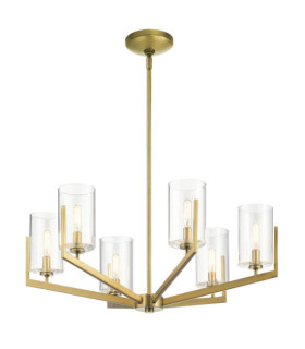 Kichler pendant light Steel, Transparent glass Brushed natural brass