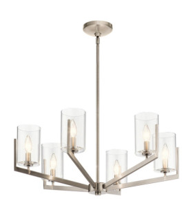 Kichler Pendant Light Steel,Clear Glass Classic Pewter