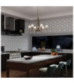 Kichler pendant light Clear fluted glass, polished nickel steel