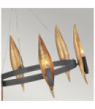 Hinkley Pendant Light Aluminum,resin,steel Carbon black with luxury gold