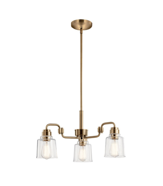 Kichler pendant light Glass, Steel Patinated brass